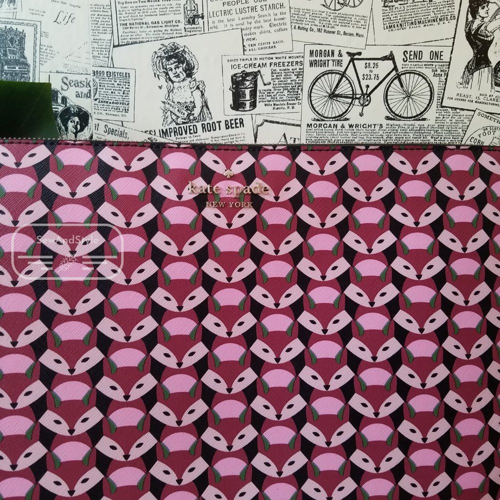 Kate Spade Fox Glove Laptop Case Sleeve Pink - Picture 3 of 8